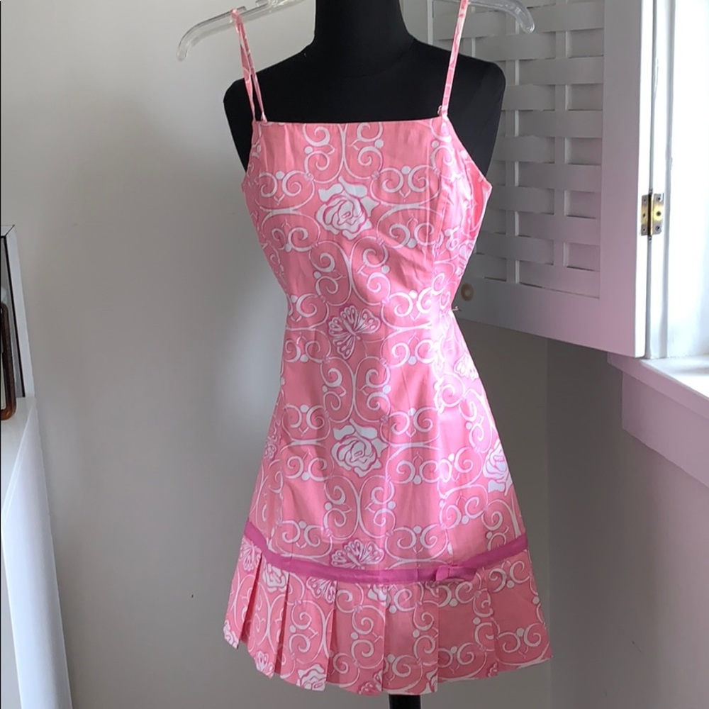 Lilly Pulitzer- sz 6 sundress - pink flowers - Picture 1 of 7